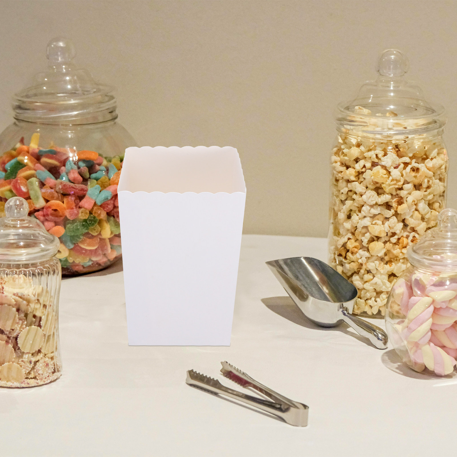 Food Giant Snacks - 50Pcs Party Disposable Popcorn Boxes Black