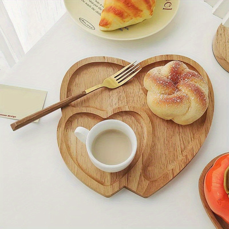 1PC Wood Double Heart Shape Sn - Dry Food Snacks 评论和价格