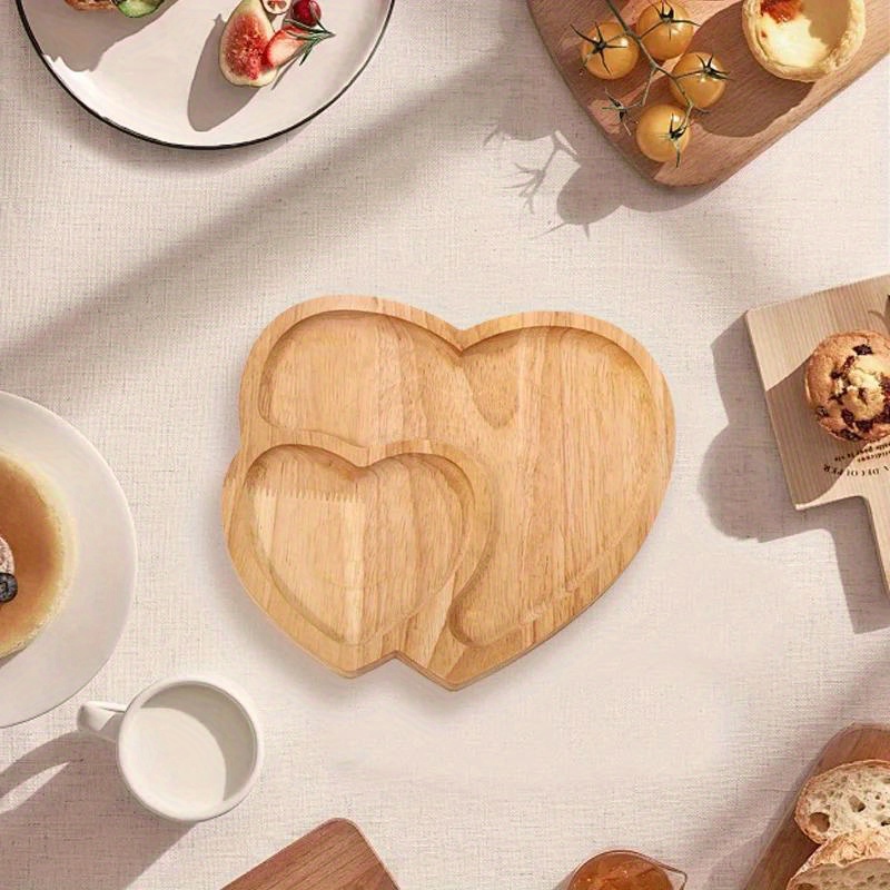 1PC Wood Double Heart Shape Sn - Dry Food Snacks 评论和价格