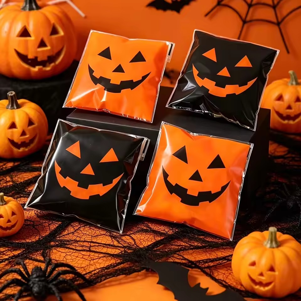 50/100pcs Halloween Black Oran - Food Halloween Snacks 评论和价格