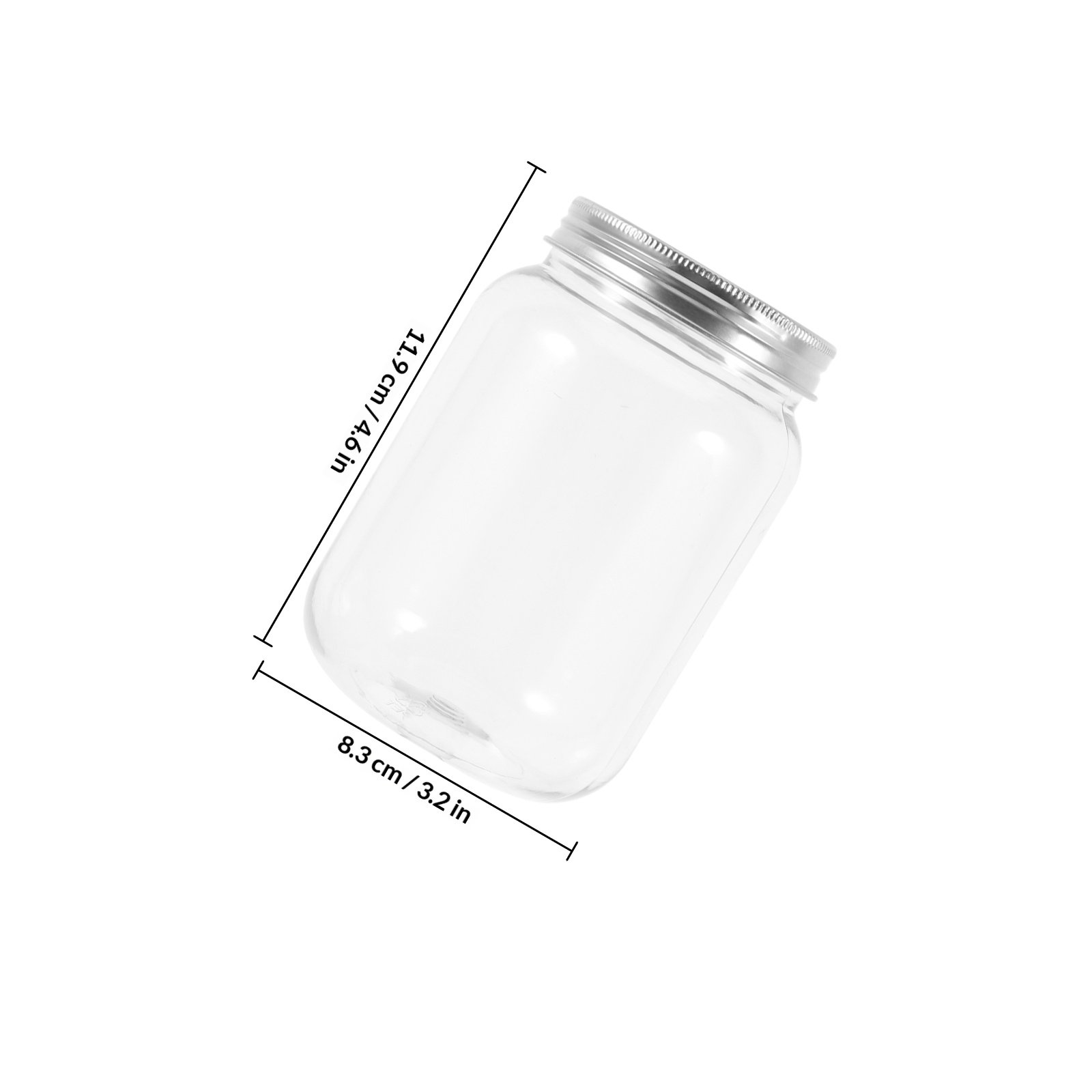 4Pcs Clear Plastic Jars with A - Dry Food Snacks 评论和价格