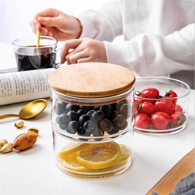 Mini Glass Bowl with Bamboo Ai - Baby Food Snacks Yogurt 评论和价格