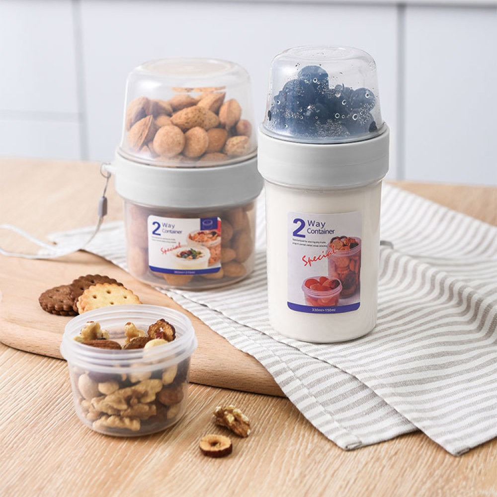 Portable Double Layer Food Sto - Baby Food Snacks Yogurt 评论和价格