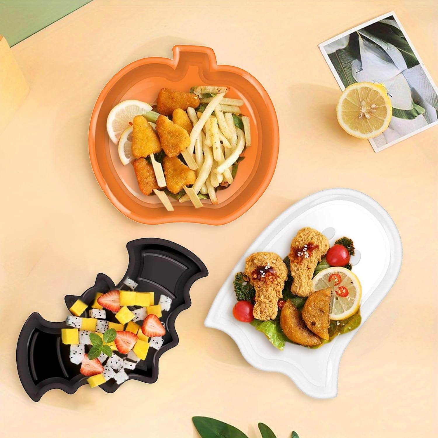 Reusable Halloween Plates Set  - Food Halloween Snacks 评论和价格