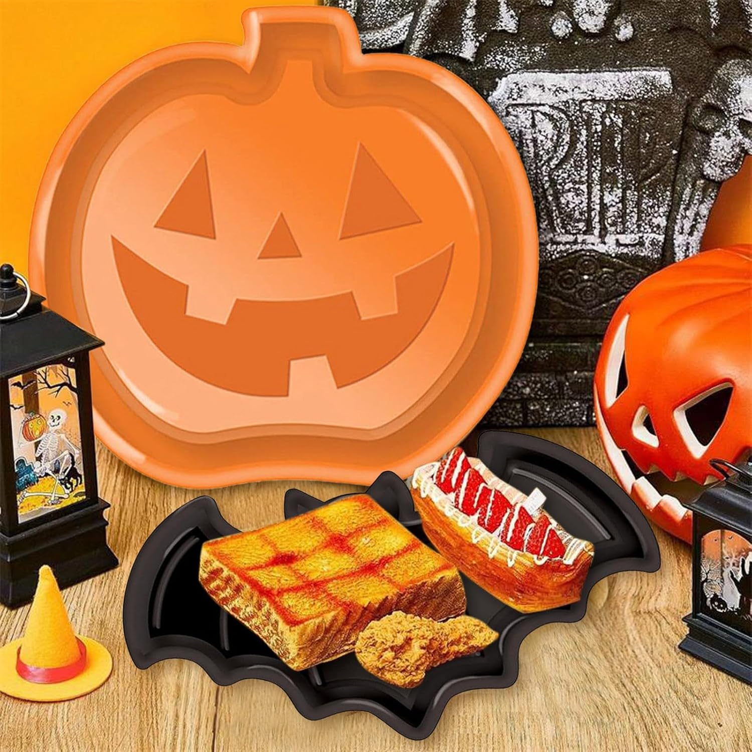 Reusable Halloween Plates Set  - Food Halloween Snacks 评论和价格