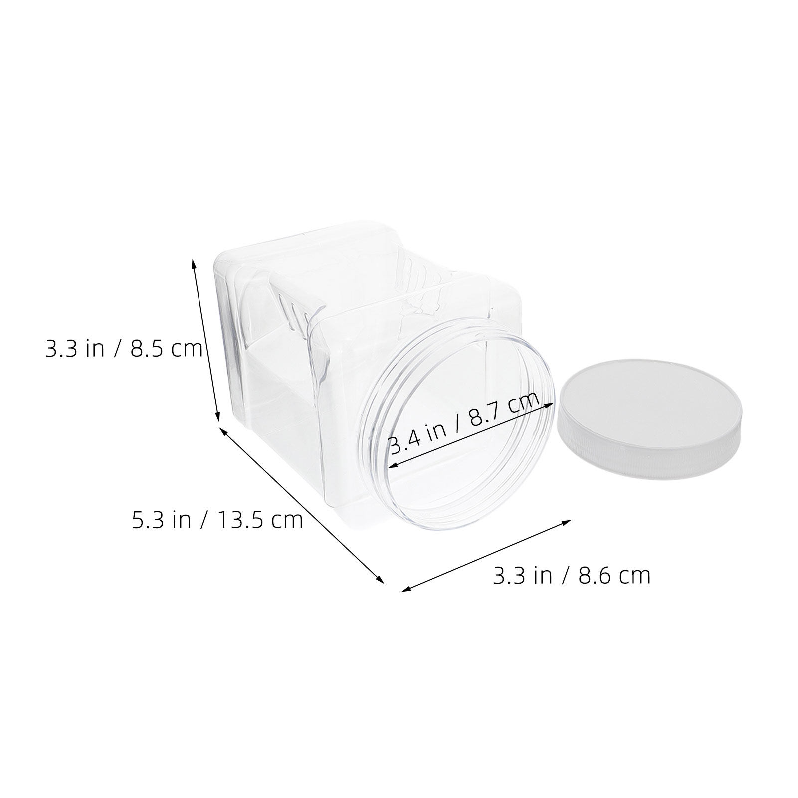 6Pcs Clear Square Airtight Sto - Dry Food Snacks 评论和价格