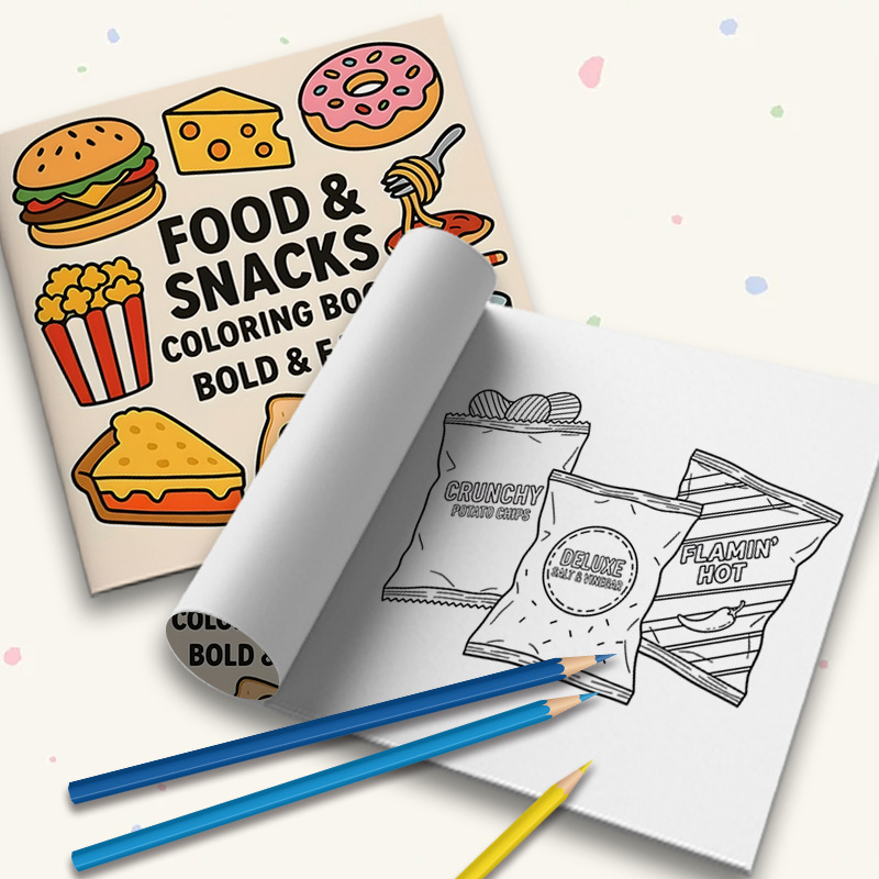 Thick Food & Snack Themed Colo - Food Snacks Drawing 评论和价格