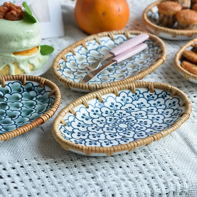 Japanese Rattan Woven Ceramic  - Dry Food Snacks 评论和价格