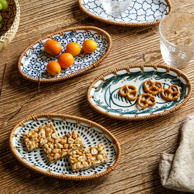 Japanese Rattan Woven Ceramic  - Dry Food Snacks 评论和价格