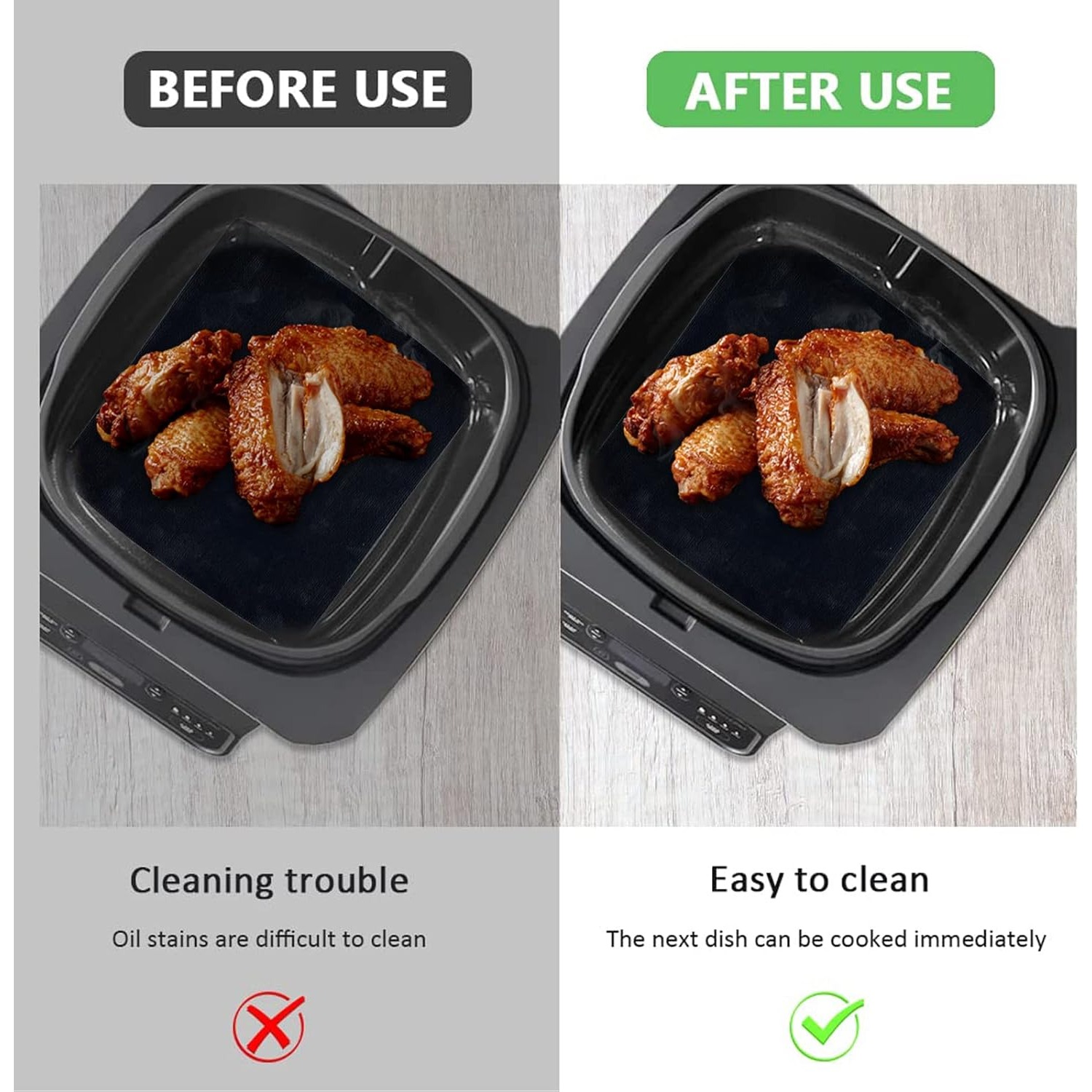 2 PC Reusable Silicone Liner S - Ninja Air Fryer Af300 评论和价格